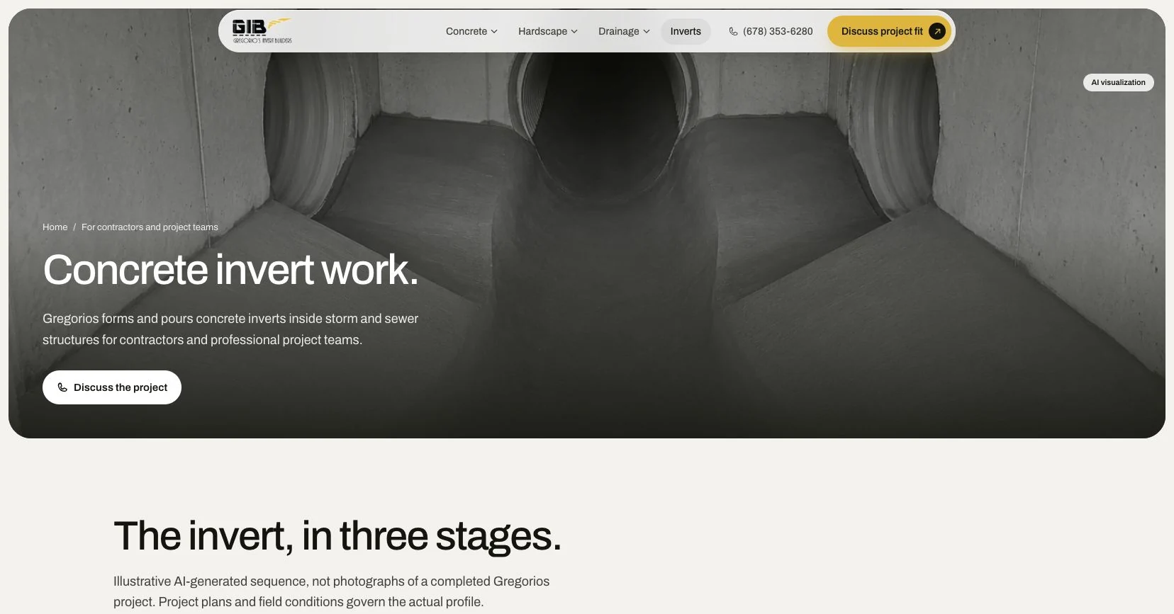 Gregorio’s Builders service-page design by Propel Profits
